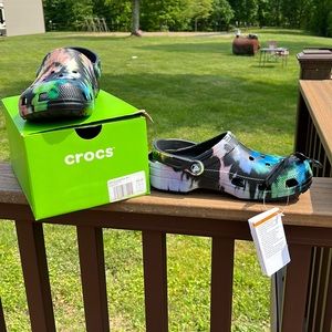 NWT Crocs tie-dyed